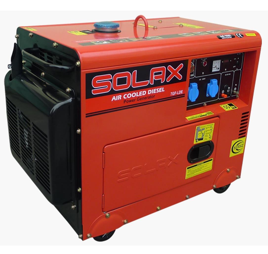 Solax 7GF-LDE Marşlı Kabinli Monofaze Dizel Jenerator
