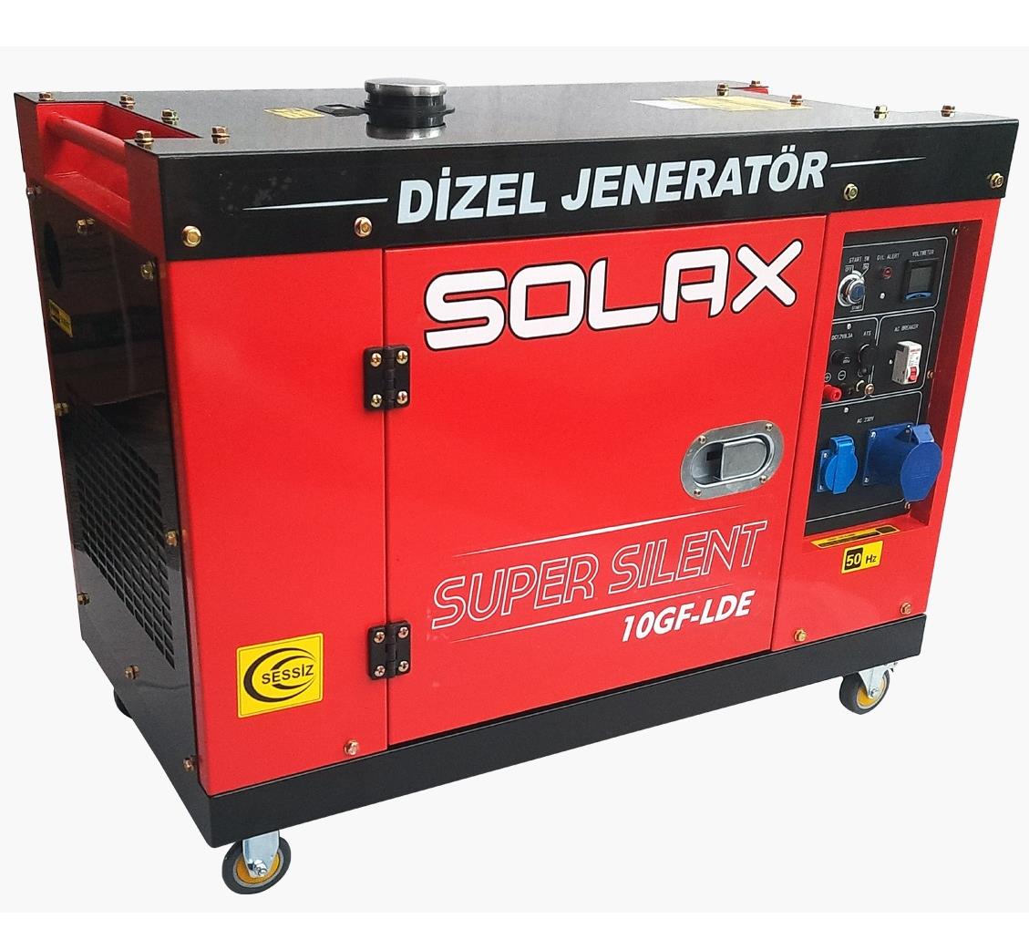 Solax 10GF-LDE Marşlı Kabinli Monofaze Dizel Jenerator