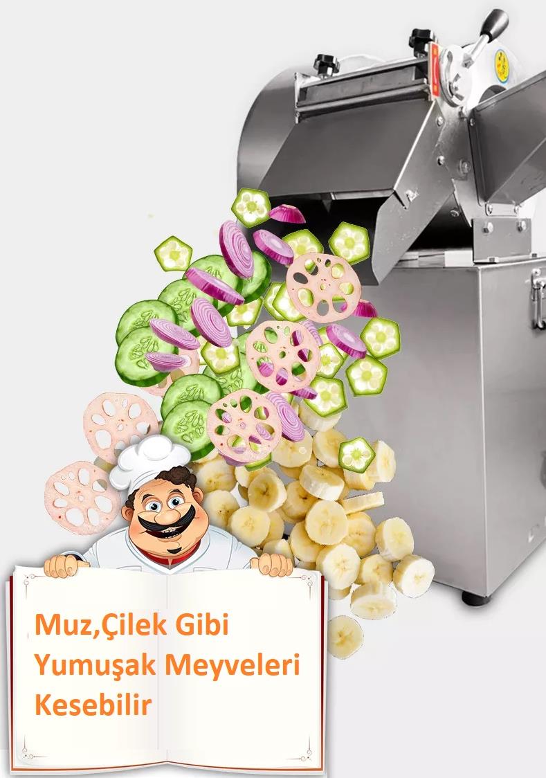 Dalle Elektrikli Çok Fonksiyonlu Meyve Sebze Dilimleme Makinası